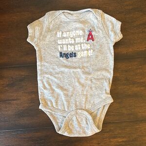 Gray Angels Game Baby Onesie